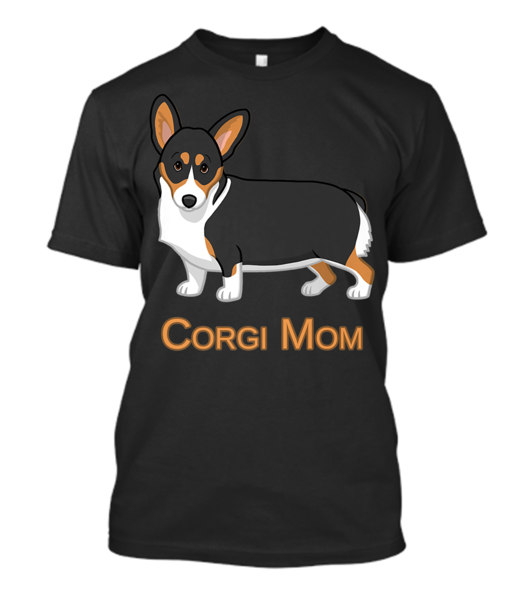 Corgi Mom Black Tricolor Cute Pembroke Corgi T-Shirt