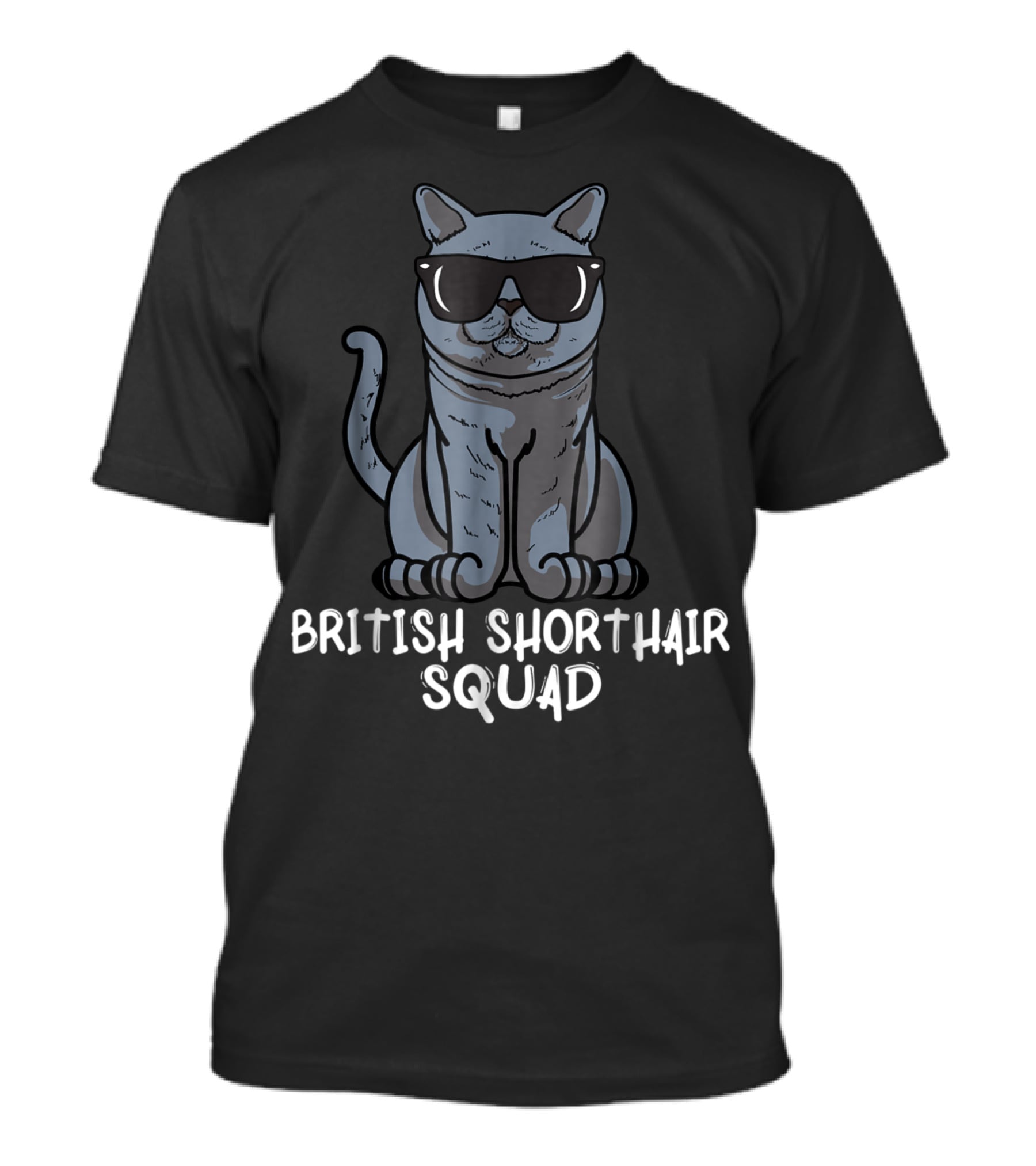British Shorthair Squad Cat Mom Squad Cool Cat With Sunglasses T-Shirt