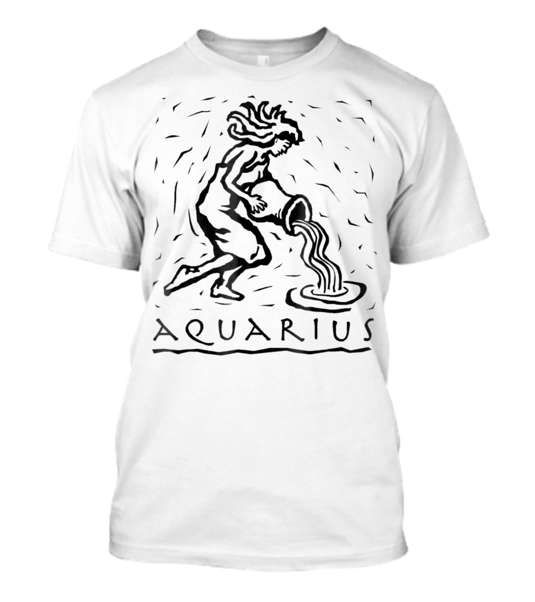 Aquarius Zodiac Water Bearer Star Sign Iconic T-Shirt