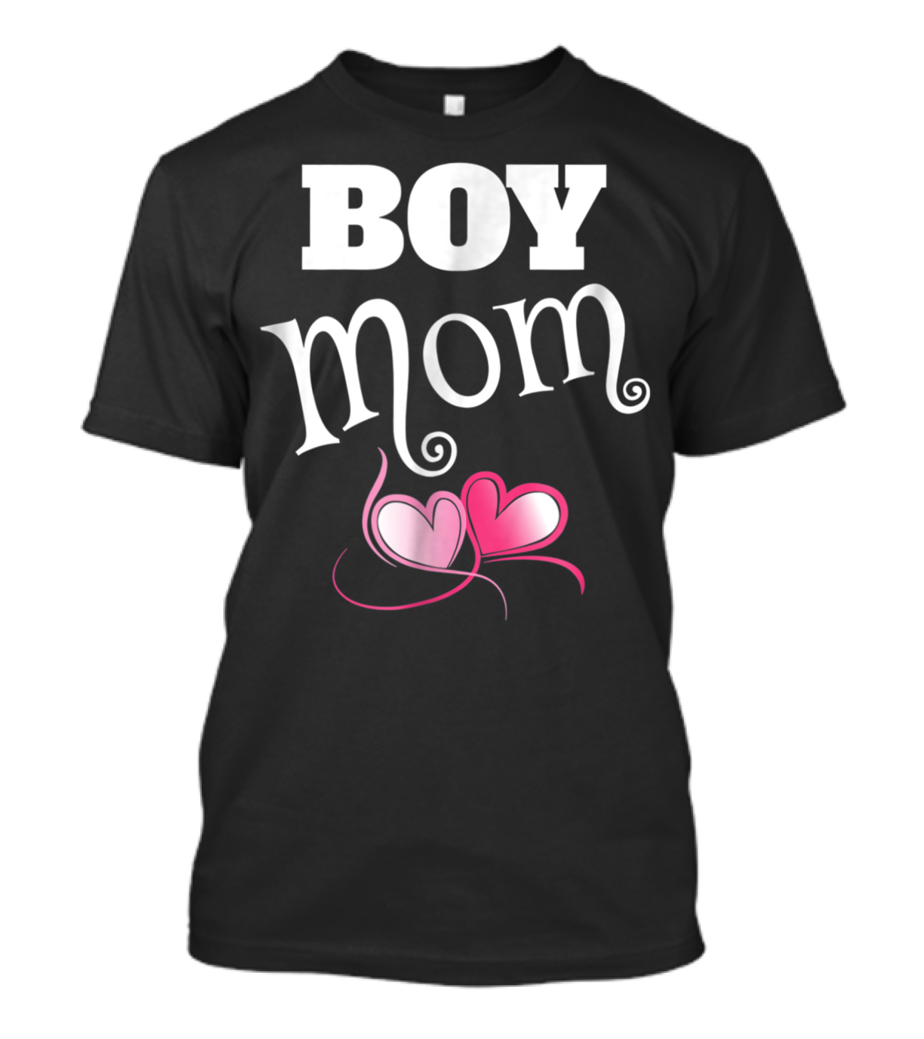 Boy Mom Love My Boys Gender Reveal Party Hearts T-Shirt