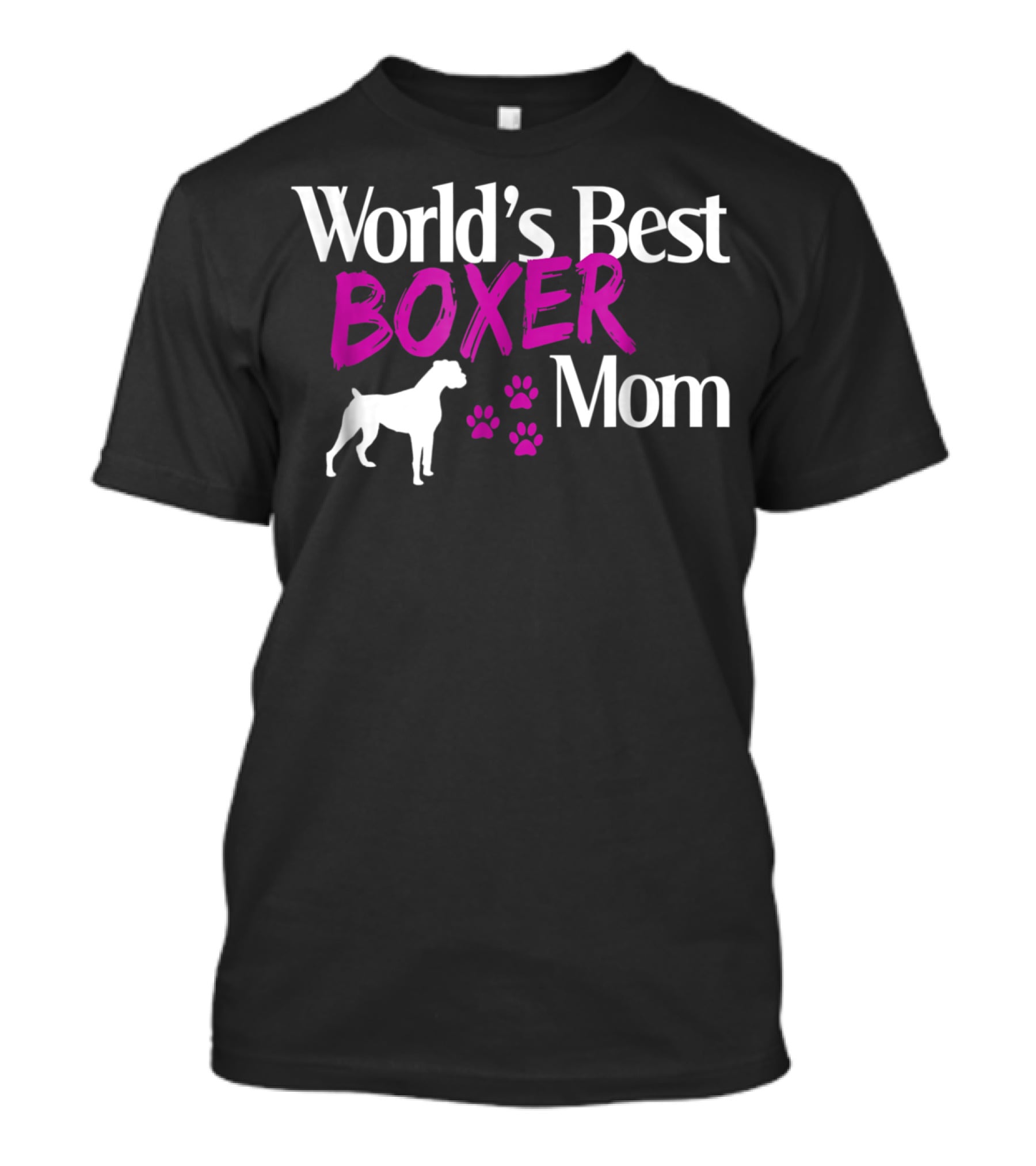 World's Best Boxer Mom With Paw Prints T-Shirt