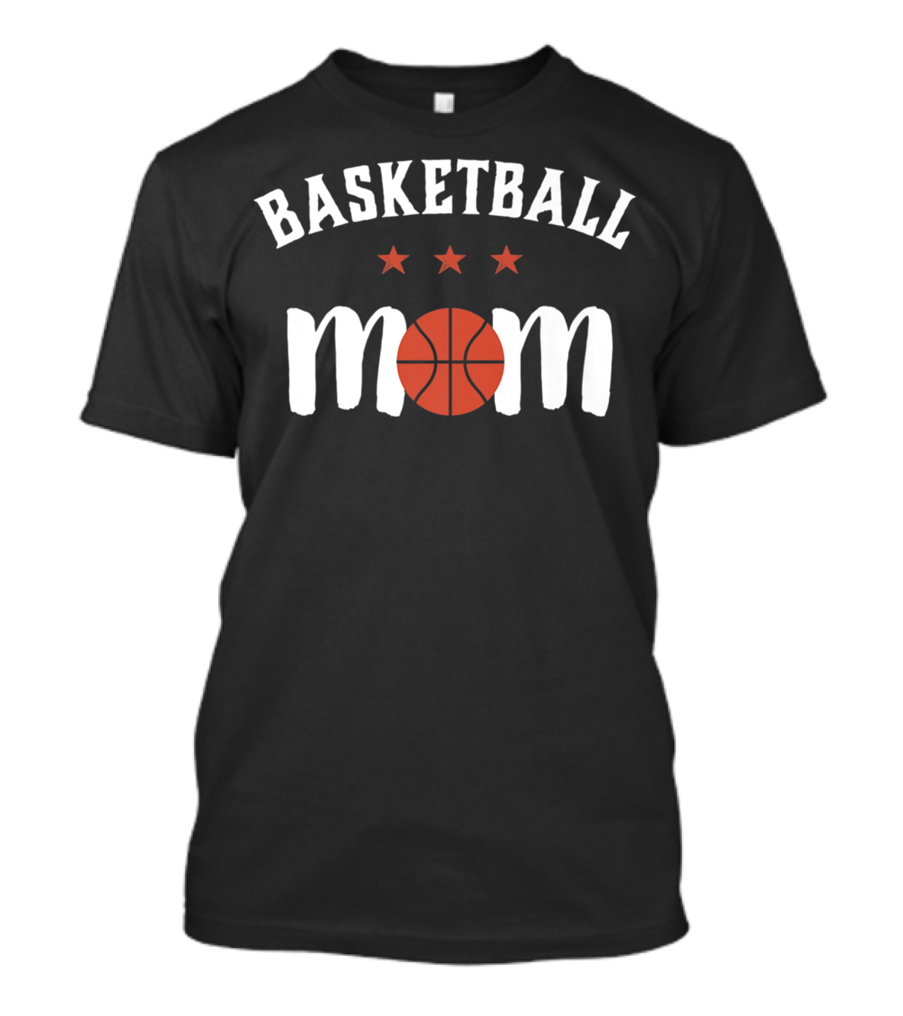 Basketball Mom With Stars And Basketball Design For Proud Mother And Parents T-Shirt