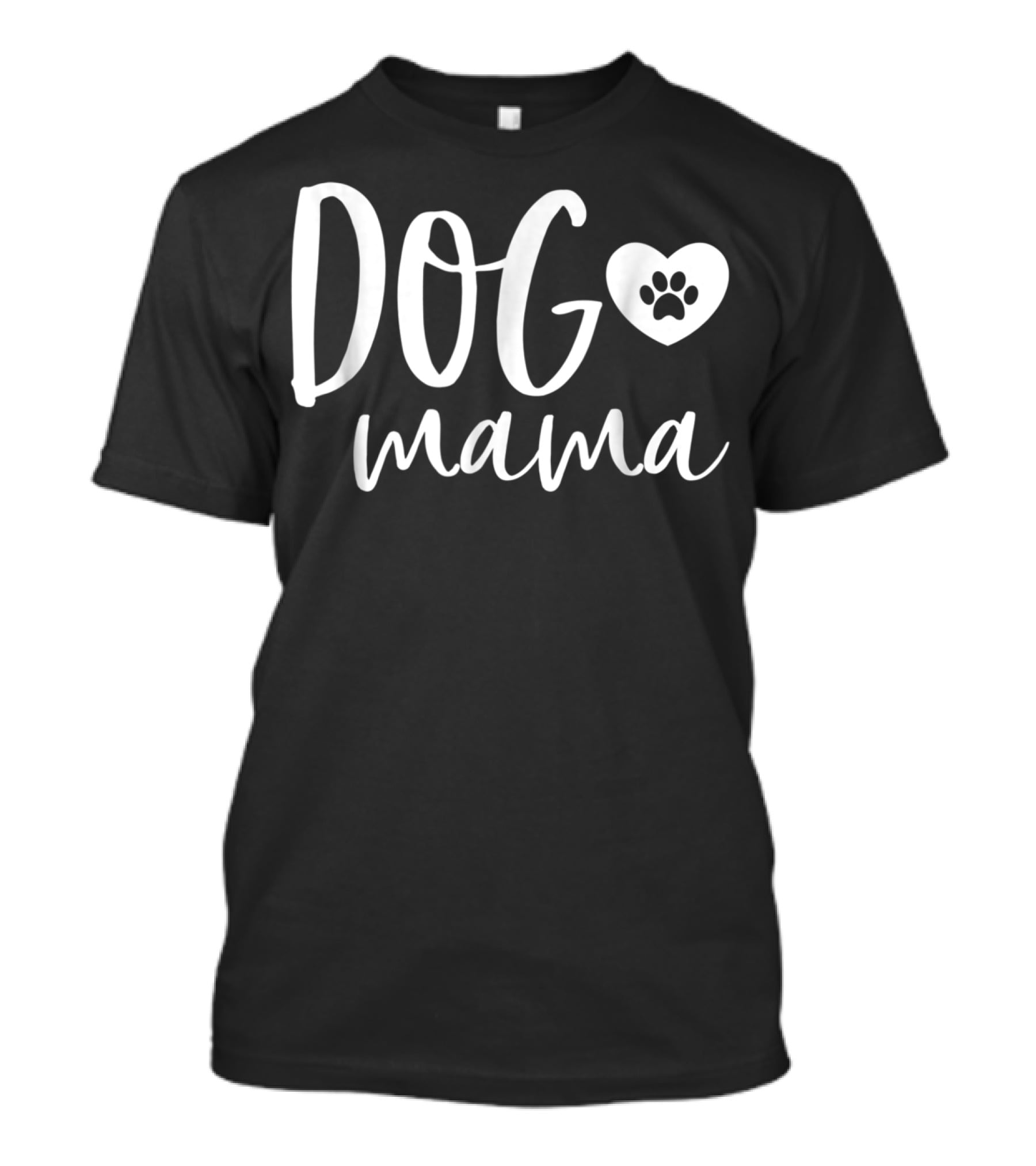 Dog Mama Dog Lover Heart Paw Prints T-Shirt