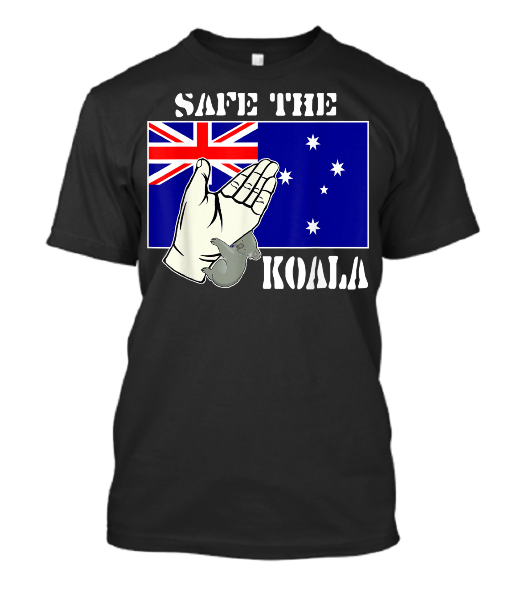 Safe The Koala Australia Flag Animal Welfare Koala T-Shirt