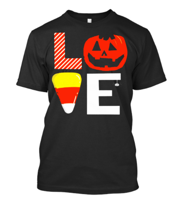 LOVE Halloween Pumpkin Candy Corn T-Shirt