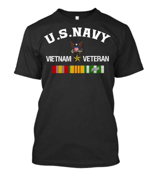 U.S. Navy Vietnam Veteran Eagle And Service Ribbons T-Shirt