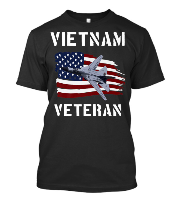 Vietnam Veteran F111 Aardvark US Bomber Plane American Flag T-Shirt