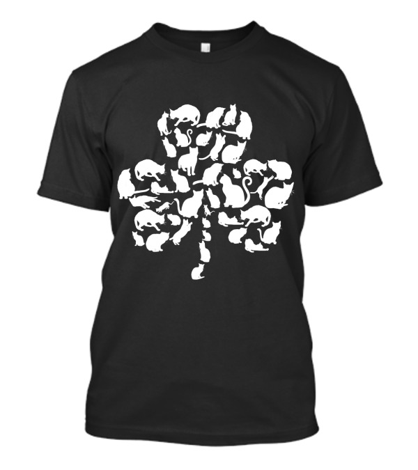Cat St Patricks Catricks Day Shamrock Cats Girls T-Shirt