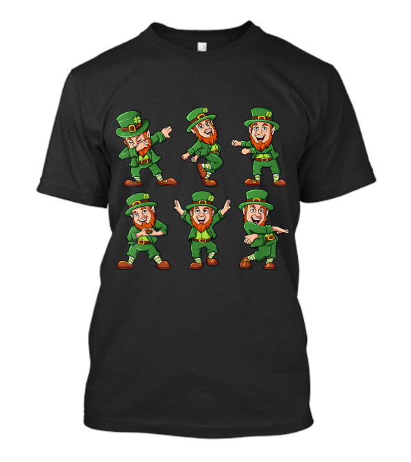 St Patrick's Day Dancing Leprechauns Green Outfit Animated Icons T-Shirt