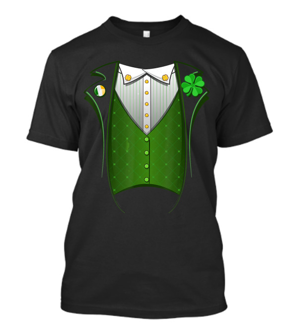 Lucky Shamrock Irish Leprechaun Tuxedo Costume T-Shirt