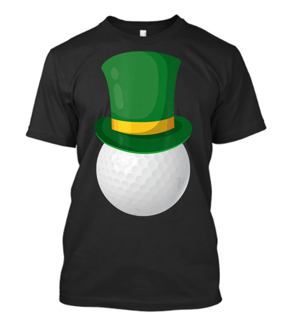 St Patrick's Day Golf Ball With Leprechaun Hat T-Shirt