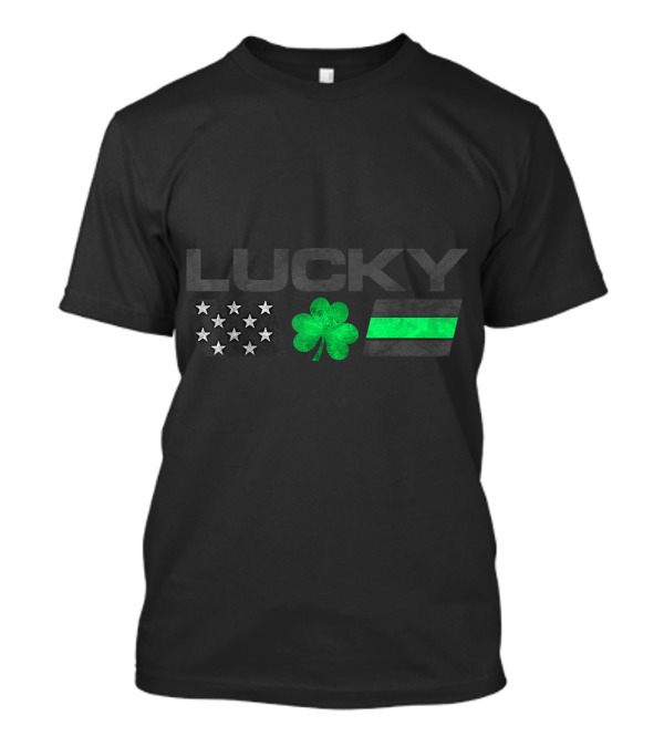 LUCKY Stars And Stripes Clover St Patrick's Day T-Shirt
