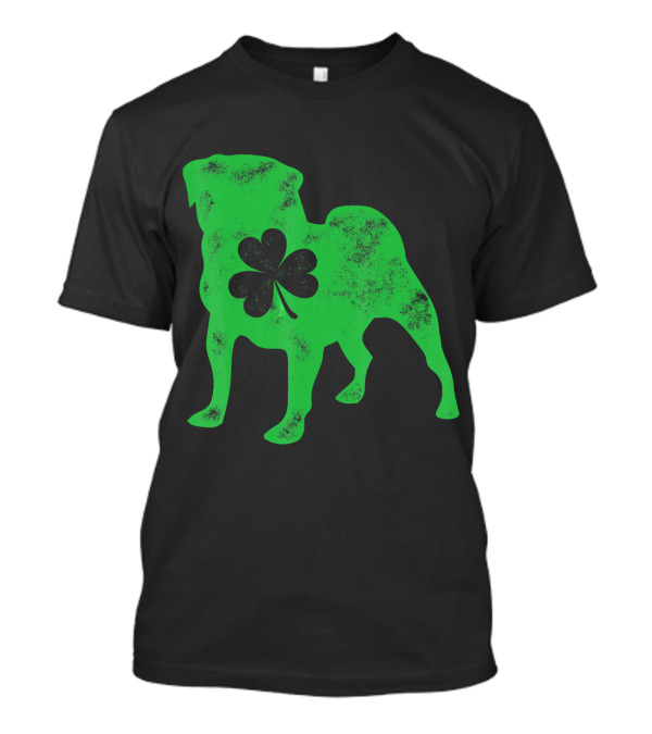 Pug Shamrock St Patricks Day Girls T-Shirt