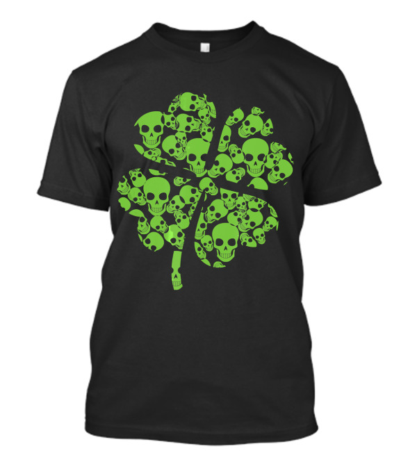 St Patricks Day Shamrock Skulls T-Shirt