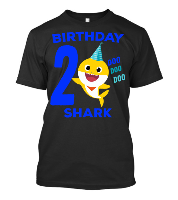 Birthday 2 Shark Doo Doo Doo Party Hat T-Shirt