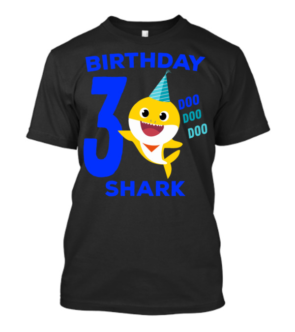 3rd Birthday Doo Doo Doo Baby Shark Song T-Shirt