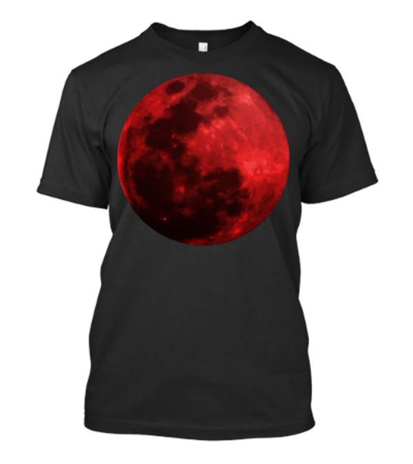 Blood Moon Space Realistic Lunar Eclipse T-Shirt
