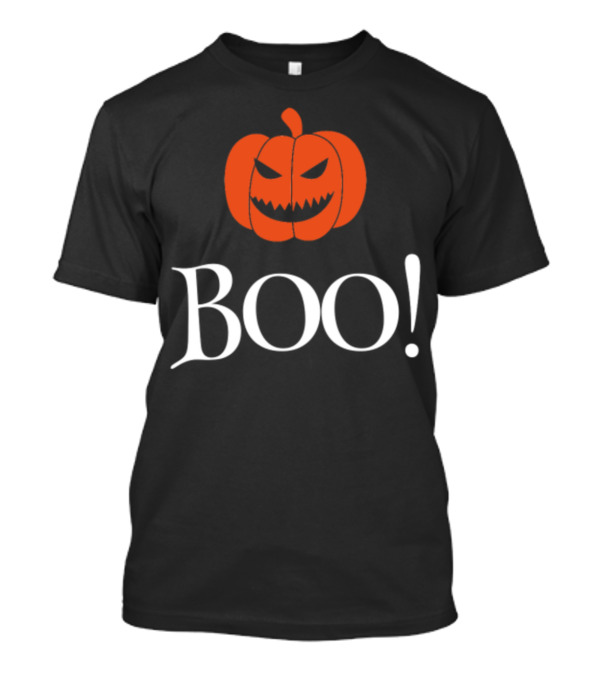 BOO Halloween Funny Pumpkin Face T-Shirt