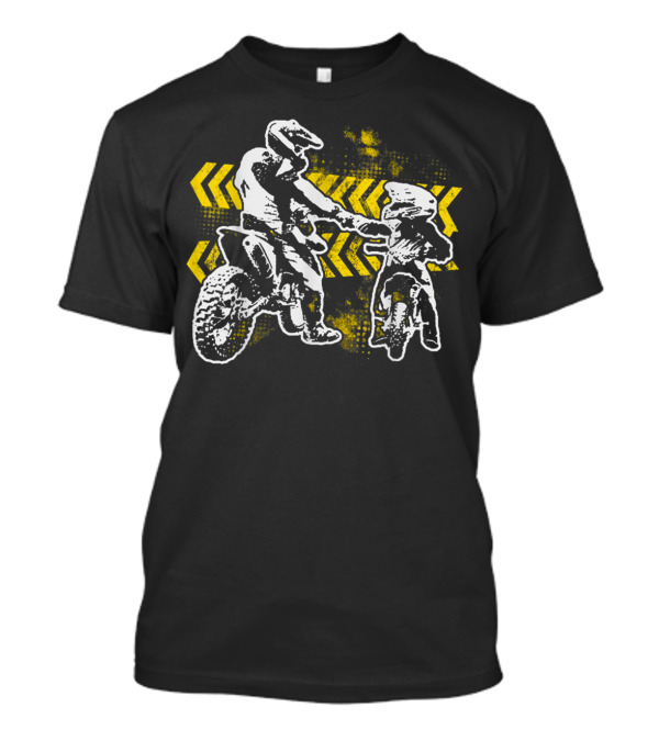 Dad And Youth Dirt Bike Rider Motocross Biker T-Shirt