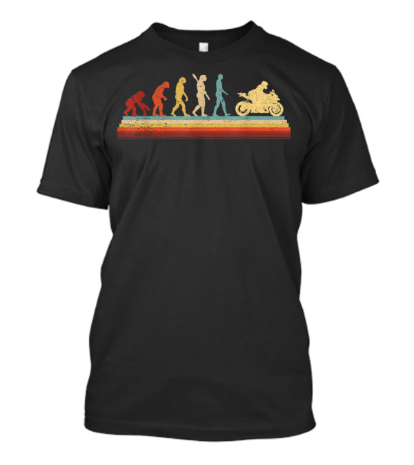 Evolution Motorcycle Vintage Motocycle Timeline T-Shirt