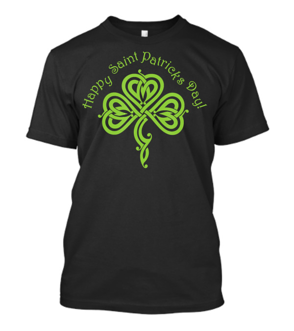 Happy Saint Patrick's Day Pretty Celtic Shamrock T-Shirt