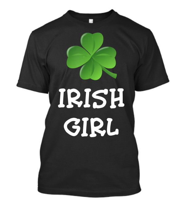 Irish Girl Shamrock Leaf T-Shirt