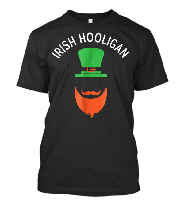 Irish Hooligan Green Hat Orange Beard T-Shirt