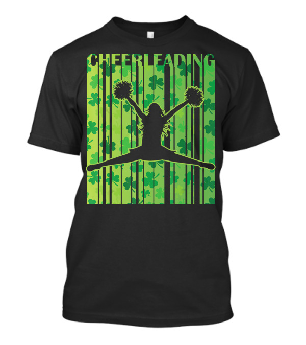 Cheerleading Shamrock St. Patrick's Lucky Jump T-Shirt