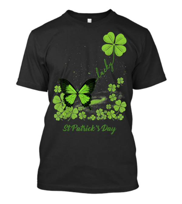 Lucky Butterfly Shamrock St Patrick's Day T-Shirt