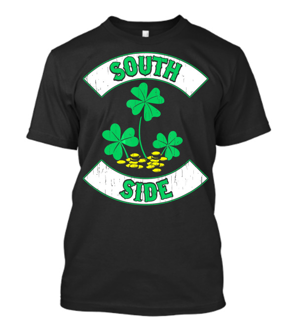 South Side Shamrock Coins Green St Patrick's Day T-Shirt