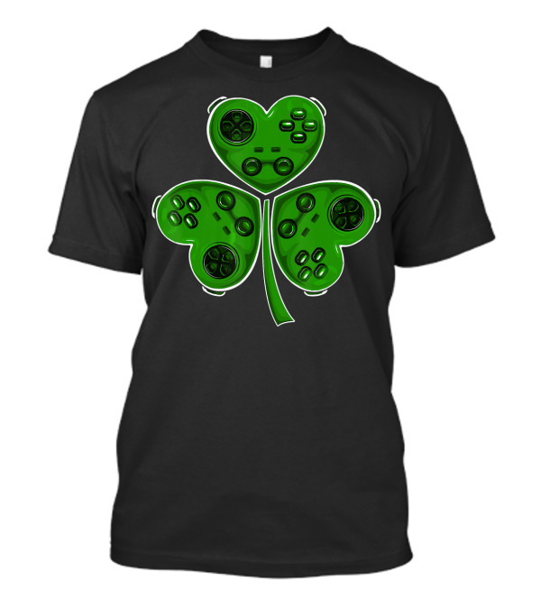 Video Game Controller Shamrock St Patrick's Day T-Shirt