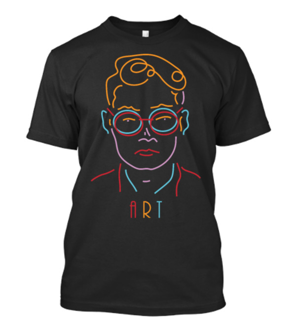 ART Red Yellow Blue Purple Neon Line T-Shirt