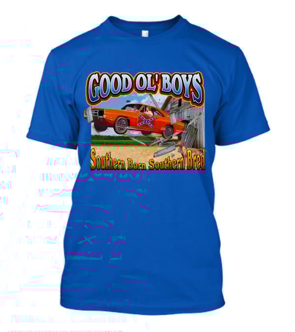 Good Ol' Boys Southern Born Southern Bred Dukes Of Hazzard Car Jump Scene T-Shirt