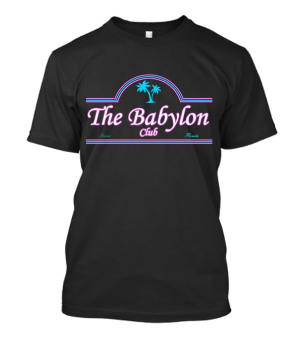 Scarface The Babylon Club Miami Florida Neon Palms T-Shirt