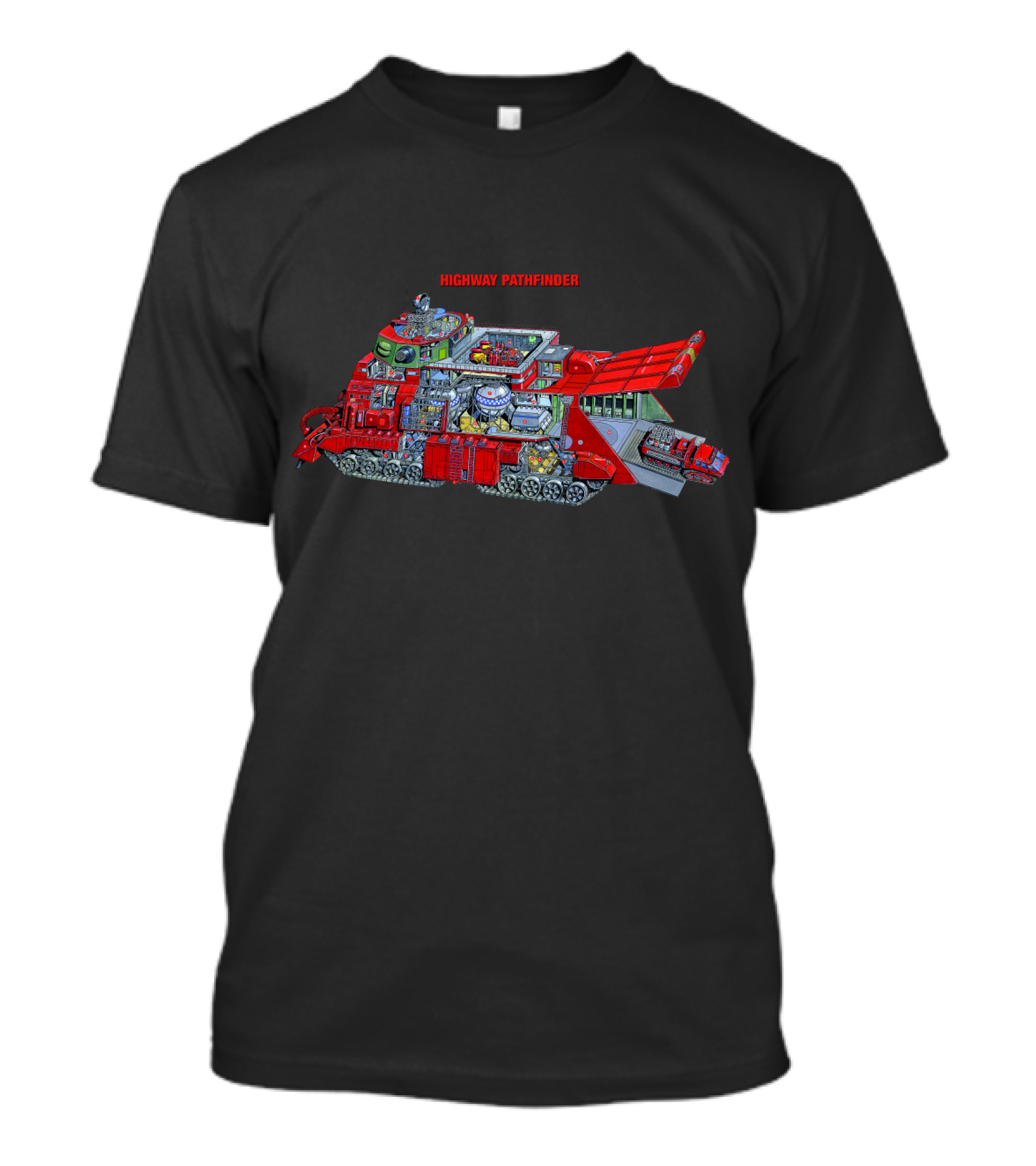 Captain Scarlet Highway Pathfinder Detailed Tank Schematic T-Shirt
