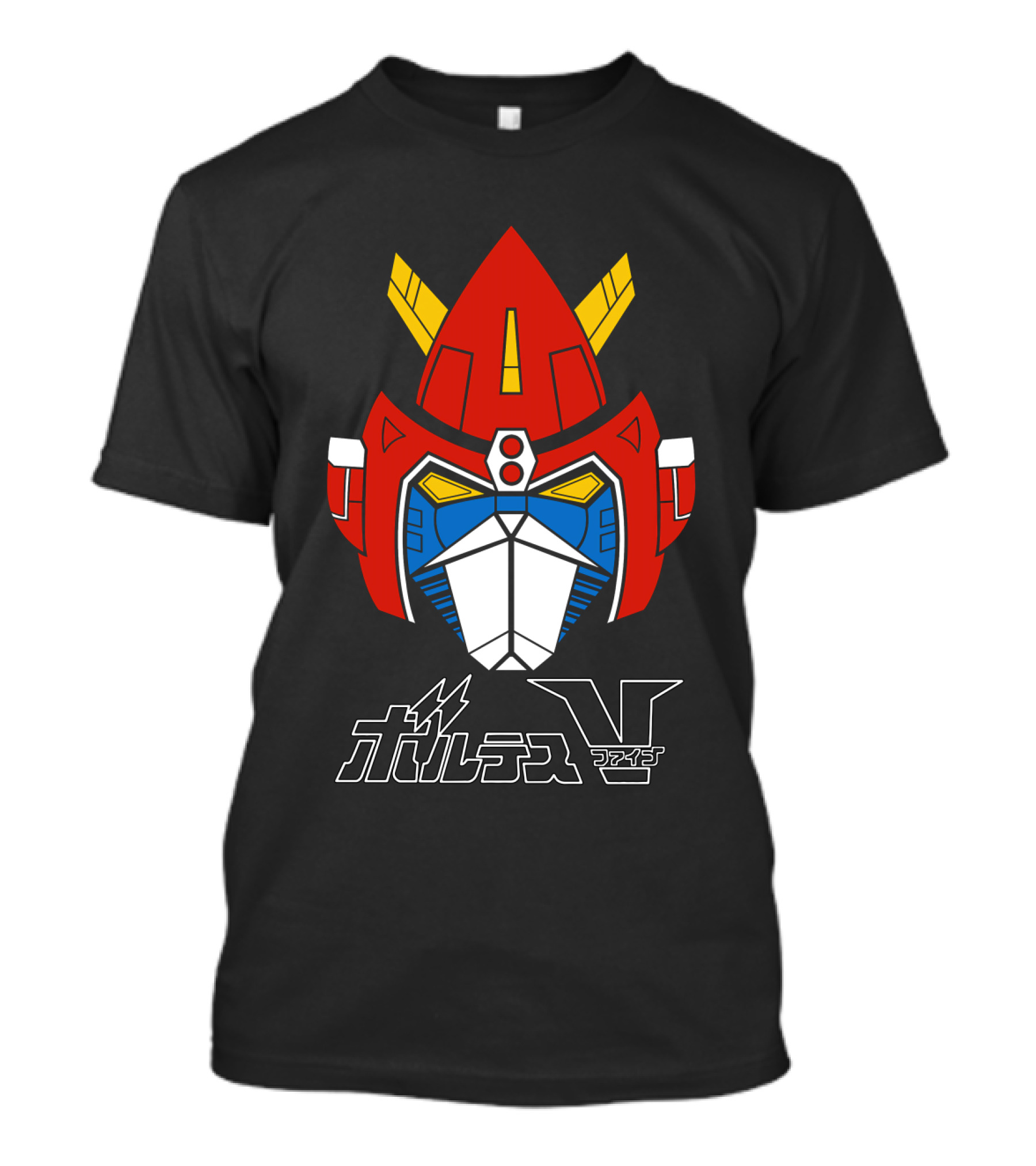Chodenji Machine Voltes V Robot Head Japanese Text T-Shirt