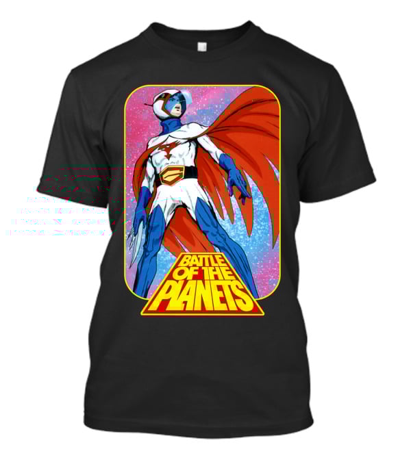 Battle Of The Planets G-Force Heroic Stance In Space Background T-Shirt