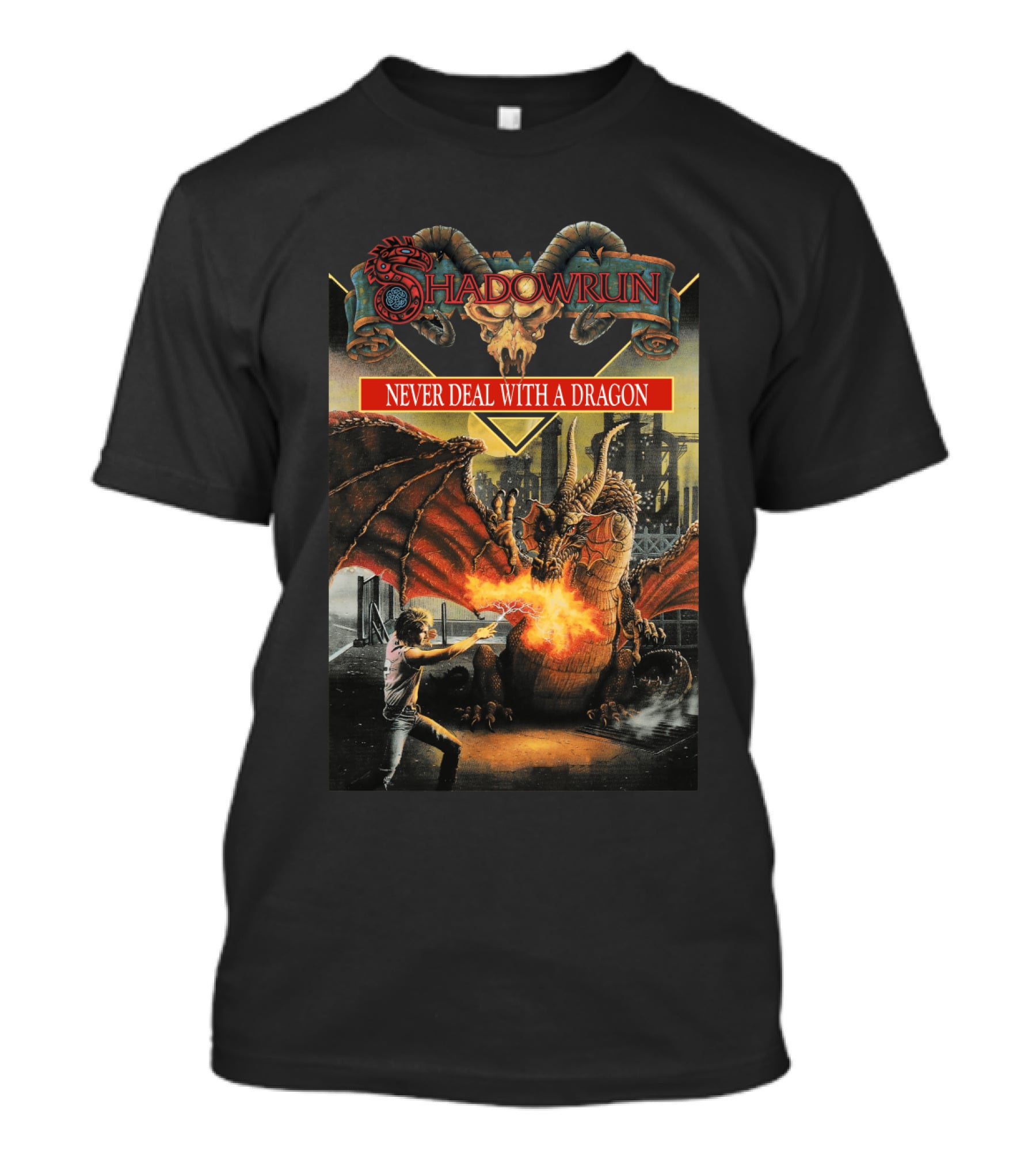 Shadowrun Never Deal With A Dragon T-Shirt