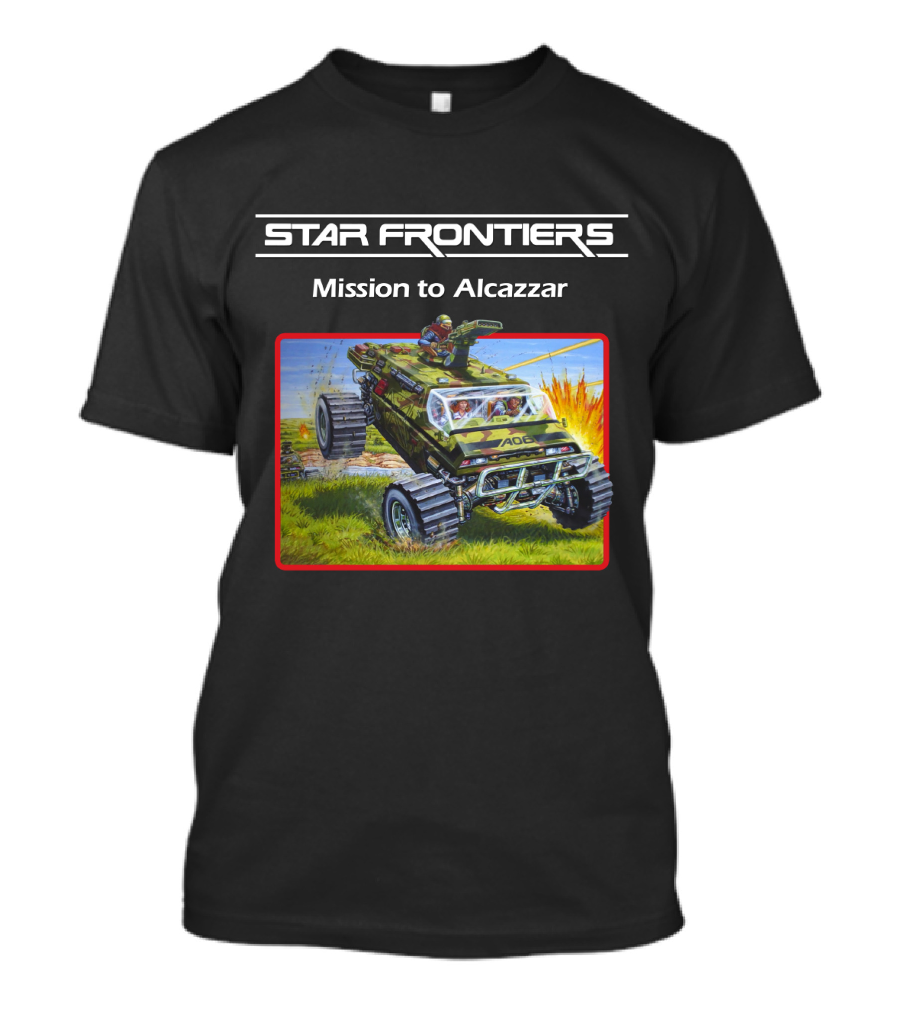Star Frontiers Mission To Alcazzar Explosive Off-Road Adventure T-Shirt