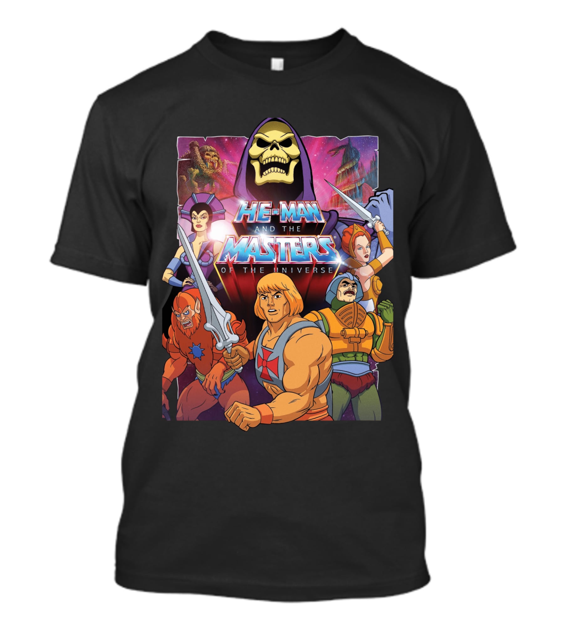 He-Man And The Masters Of The Universe Classic Characters And Skeletor T-Shirt