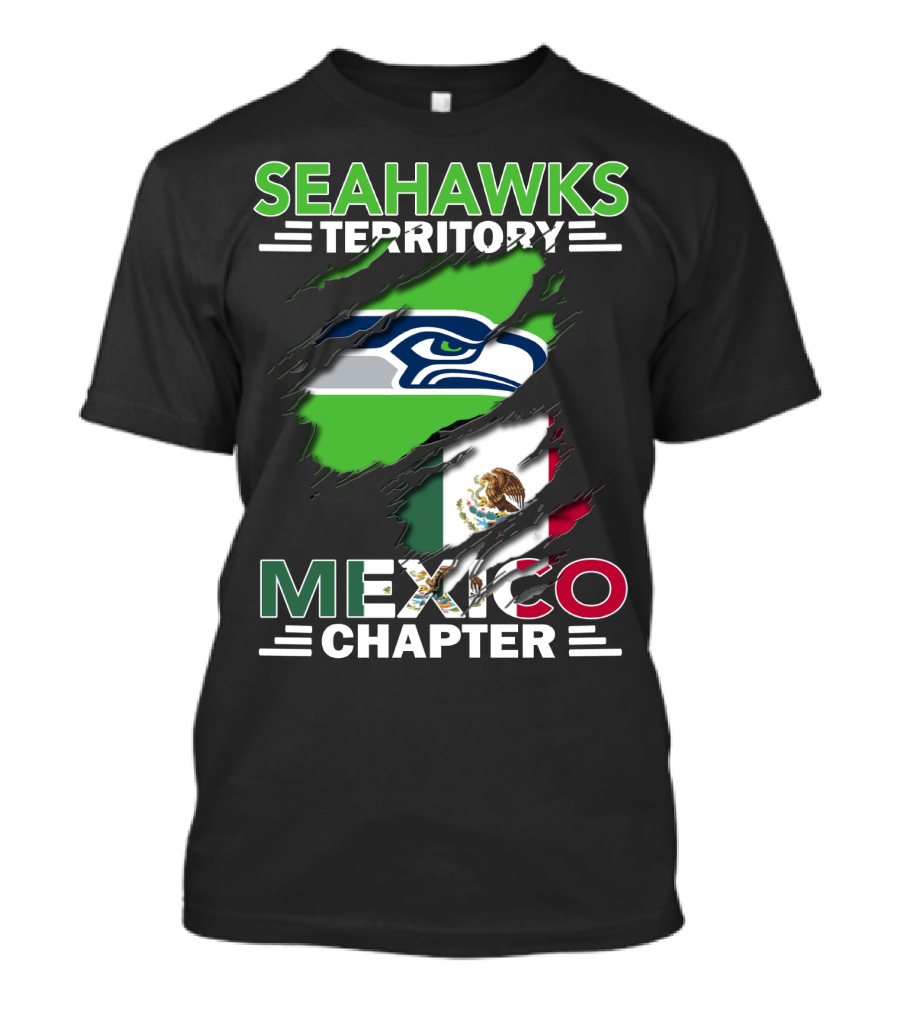 Seahawks Territory Mexico Chapter Flag Inspired T-Shirt