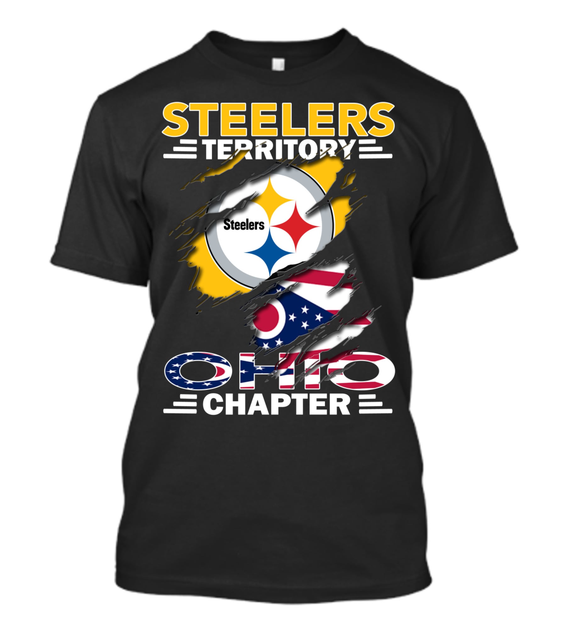 Steelers Territory Ohio Chapter Flag T-Shirt