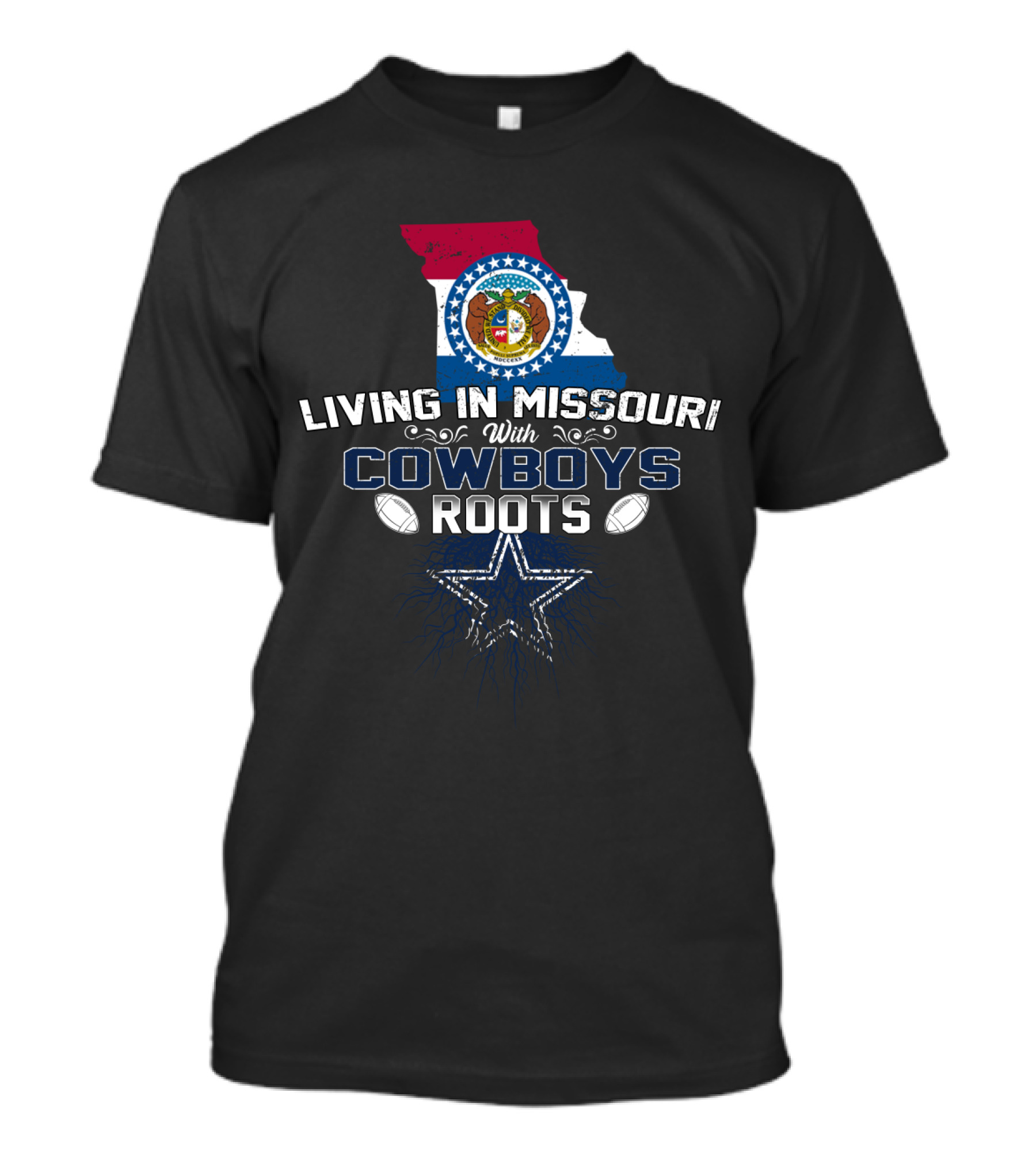 Missouri Pride With Dallas Cowboys Heritage Connection T-Shirt