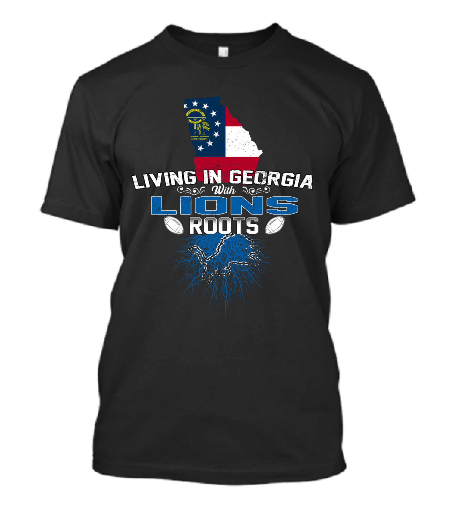 Georgia Pride With Detroit Lions Football Legacy T-Shirt