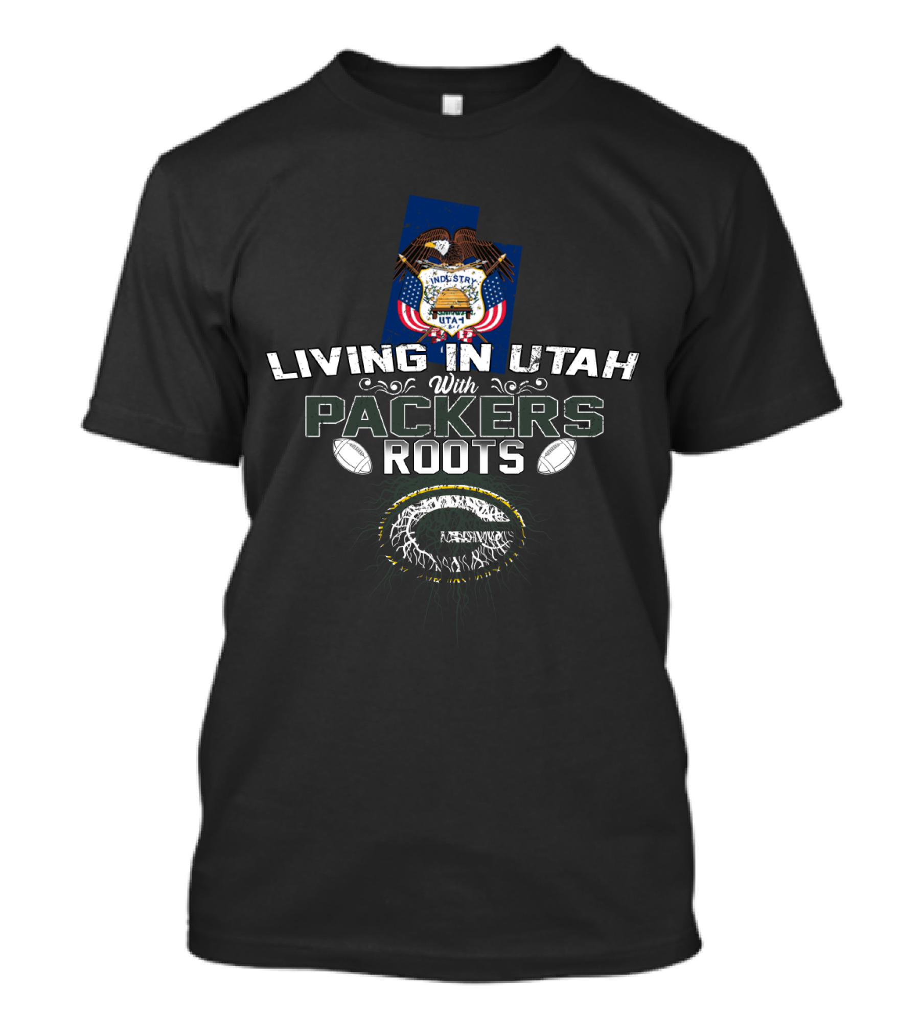 Living In Utah Embracing Packers Heritage With Football Passion T-Shirt