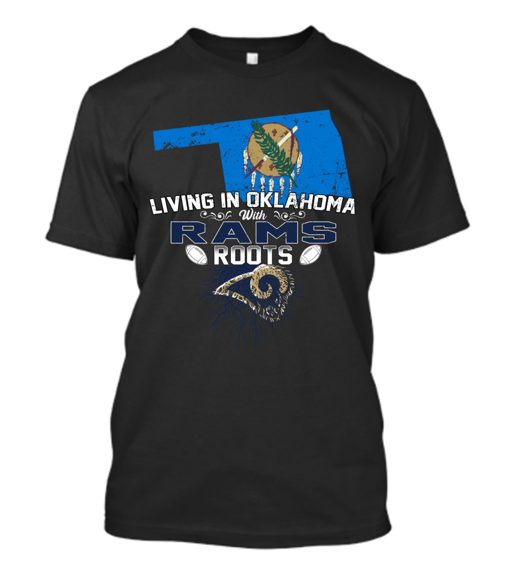 Living In Oklahoma With Rams Roots Oklahoma State And Rams Symbolism T-Shirt