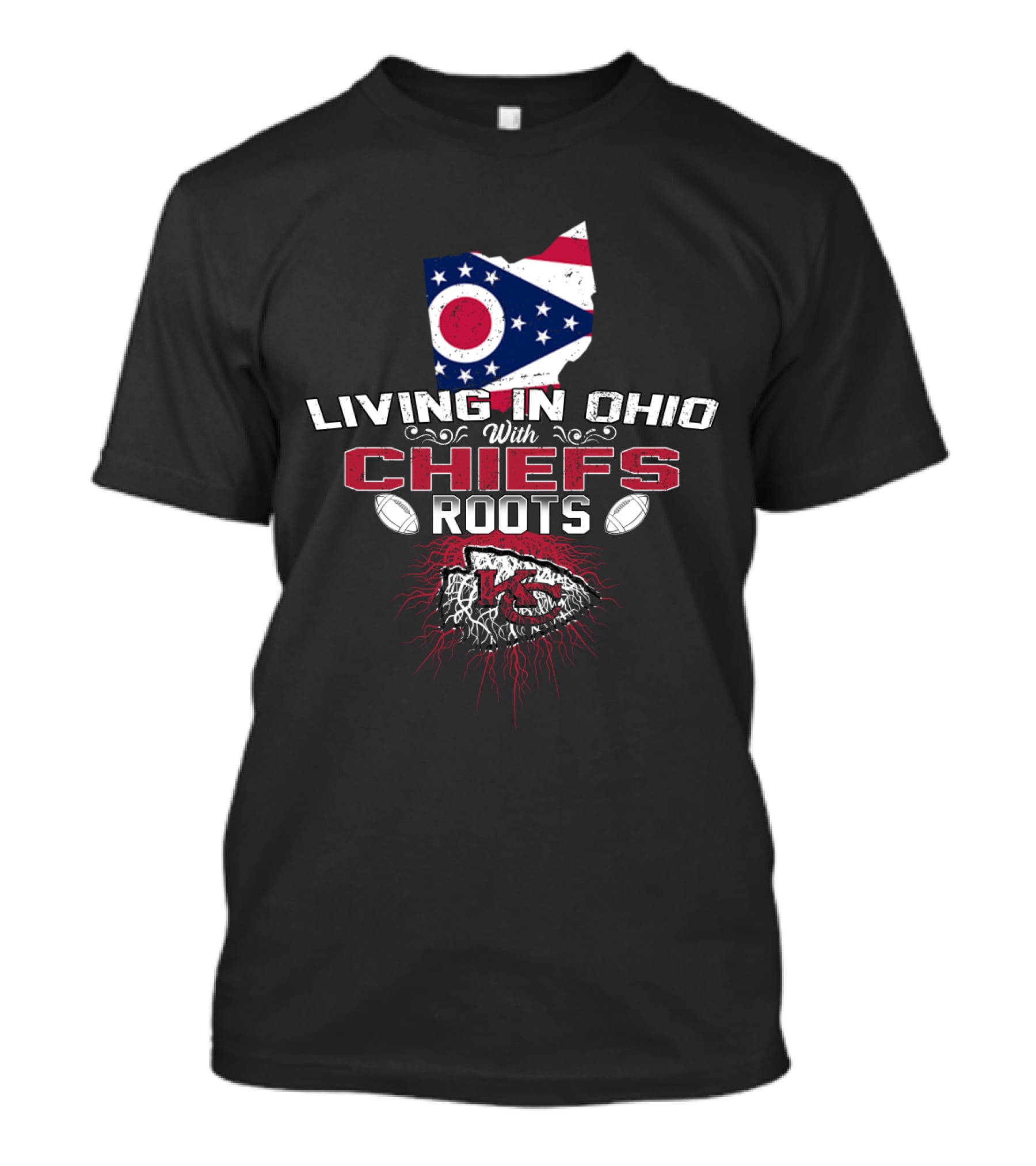 Living In Ohio With Chiefs Roots T-Shirt