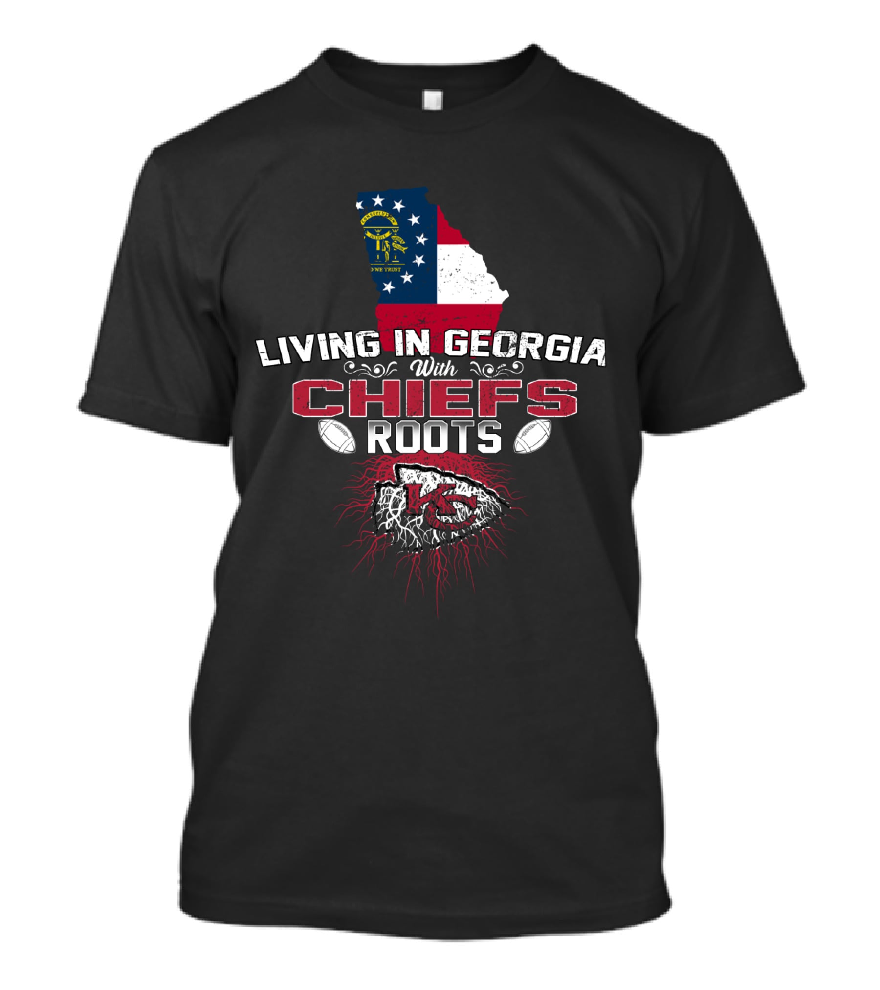 Living In Georgia With Chiefs Roots T-Shirt