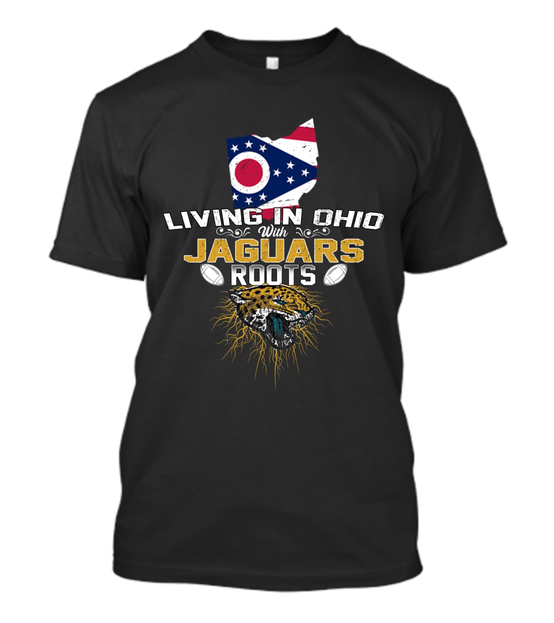 Ohio Pride With Jaguars Heritage Football Fan T-Shirt