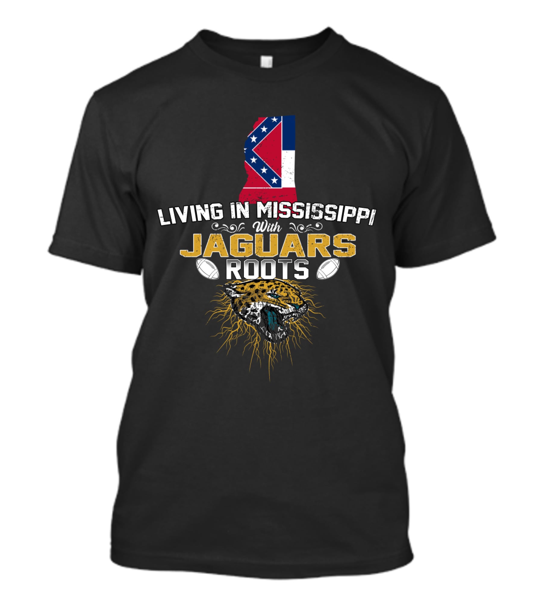 Mississippi Residence With Jaguars Heritage And Football Symbols T-Shirt